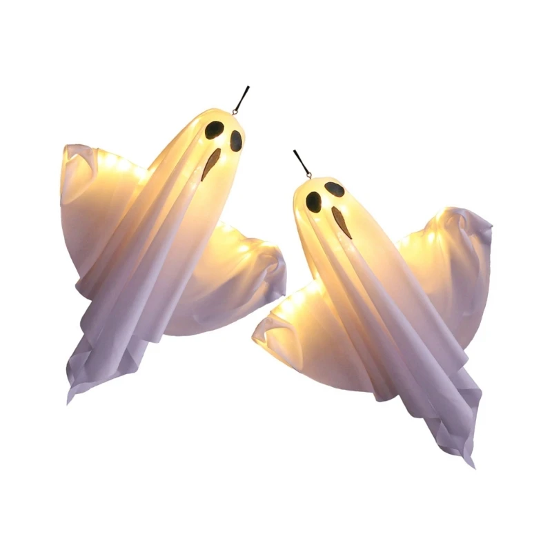 

Pack of 2 Halloween LED Specter Figures Hangings Eerie Glowing Decors for Night Yard Display and Party Enhancement Dropship