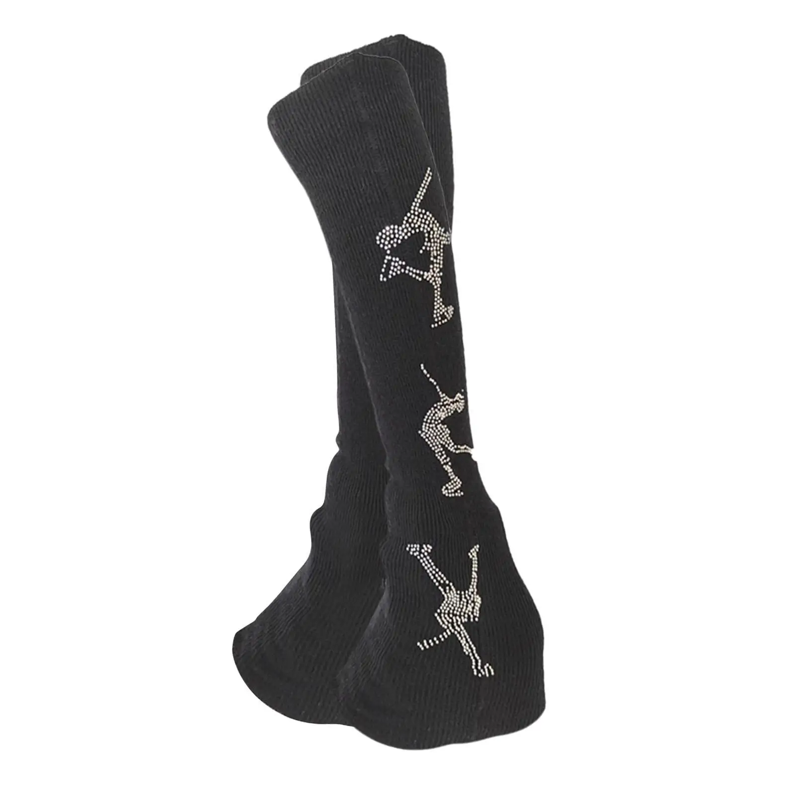2-Piece Ice Skating Leg Warmers, Boot Socks, Lightweight, Decorative Leg Warmers, Protection for Fitness, Workouts And Training