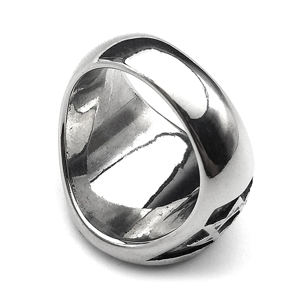 Vintage Punk Jewish Hexagram Star of David Ring for Men Stainless Steel Male Boy Biker Rhinestones Finger Ring Jewelry Gift