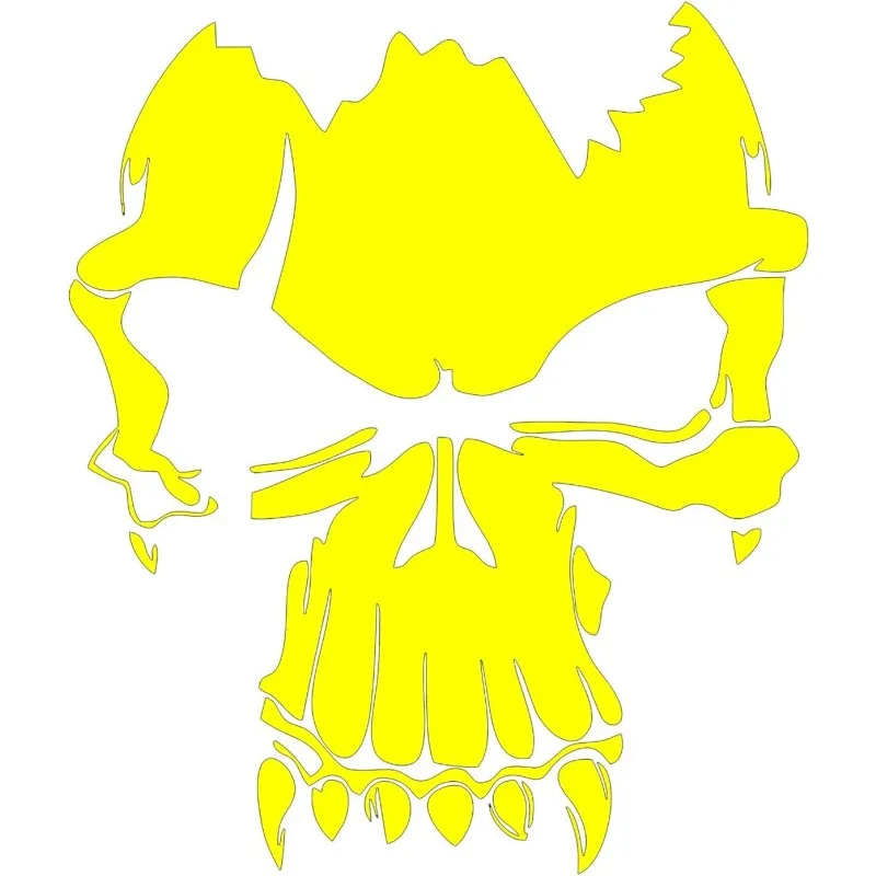 Tough Skull Bone Vinyl Sticker Cool Text Design Decal for Car Window Camper Motorcycle Luggage Fridge Wall Door Fuel Tank Cover