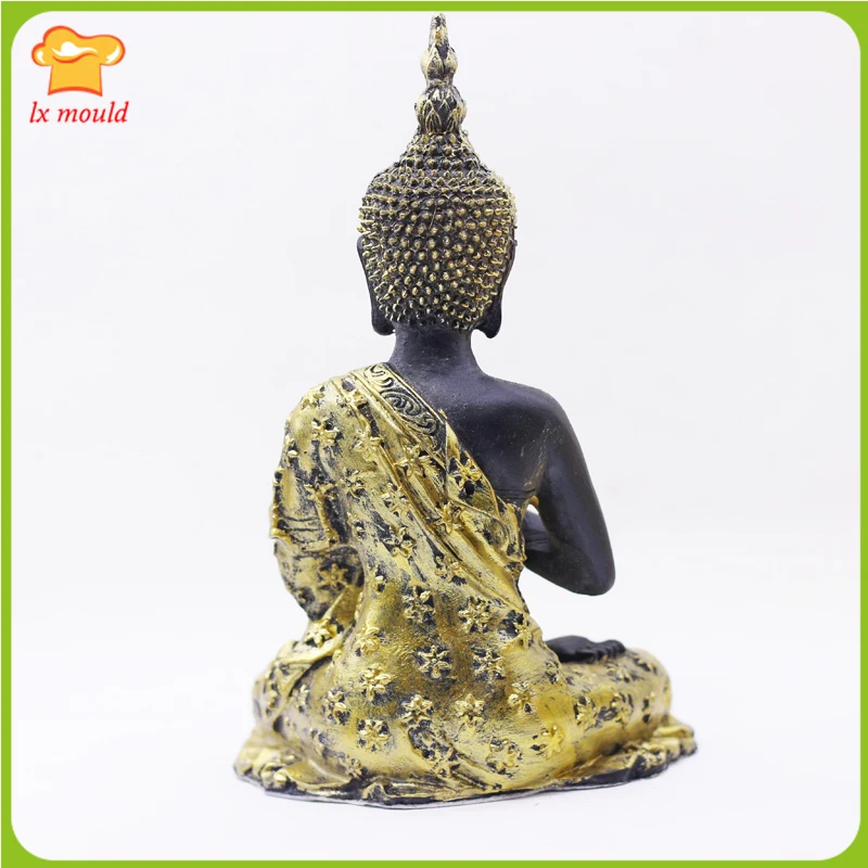 3D Seated Buddha Candle Silicone Molds Buddhist Decoration Moulds DIY Craft Home Mould Soap Resin Plaster Concrete