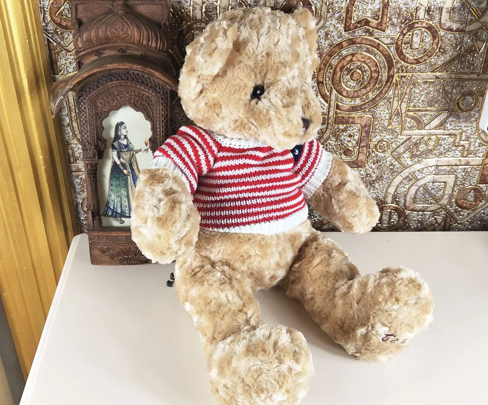 Teddy Bear Children Plush Toy Boy Bear With Clothes Stuffed Toy