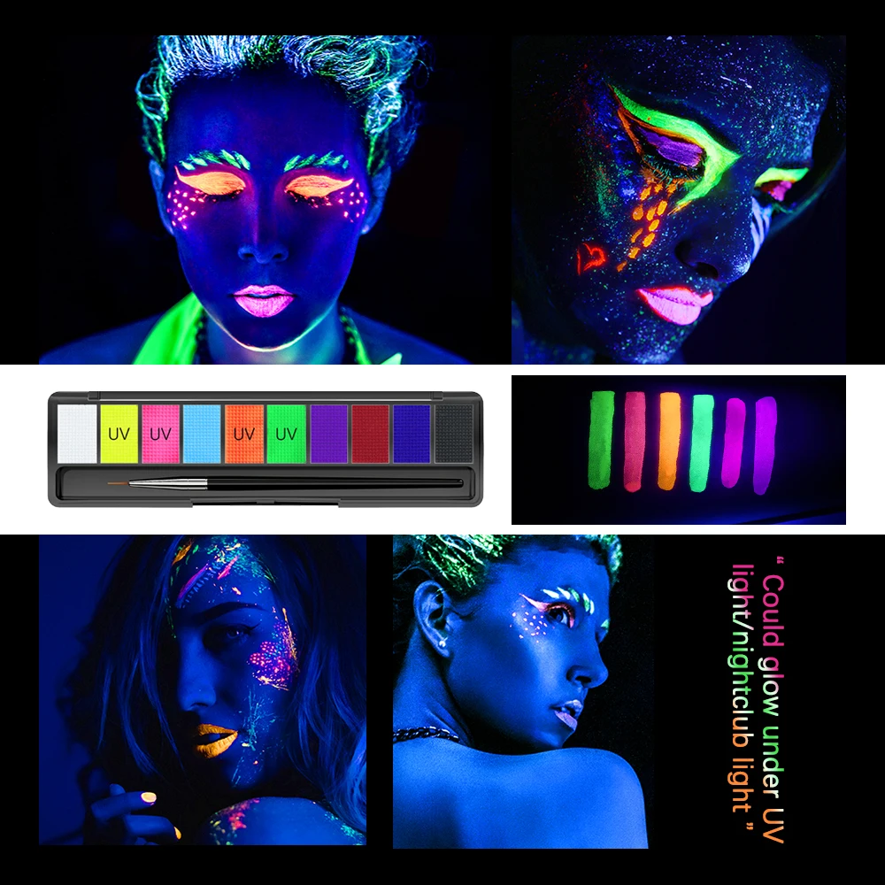 Body Paint Gezichten Schminken Schoonheid En Make-Up Producten Glitters Glitter Glitter Cosmetica Kit Halloween Professionele Verven