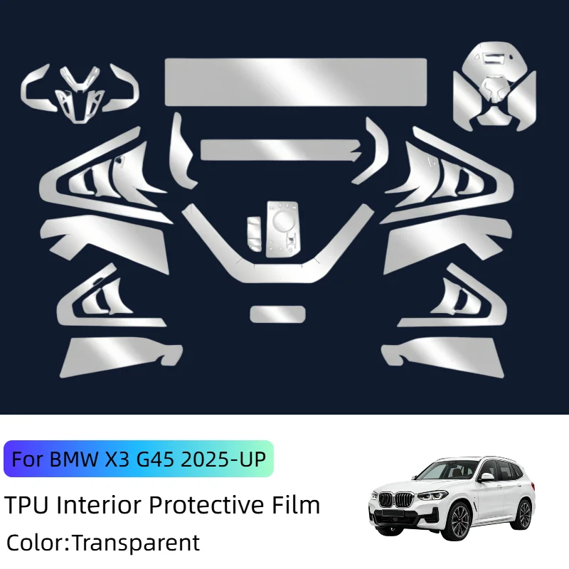 Pre-cut TPU Interior Film For BMW X3 G45 2025-UP Car Central Control Screen Navigation Anti-Scratch Transparent Protection Film