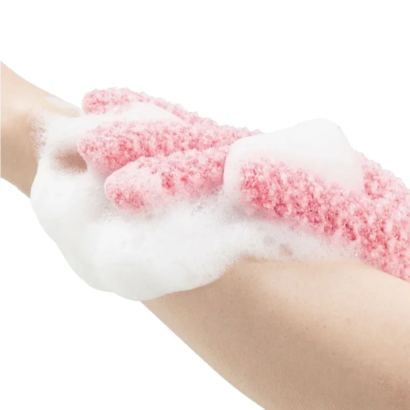 Baño para pelar manopla exfoliante guantes exfoliantes resistencia masaje corporal esponja lavado piel hidratante SPA espuma