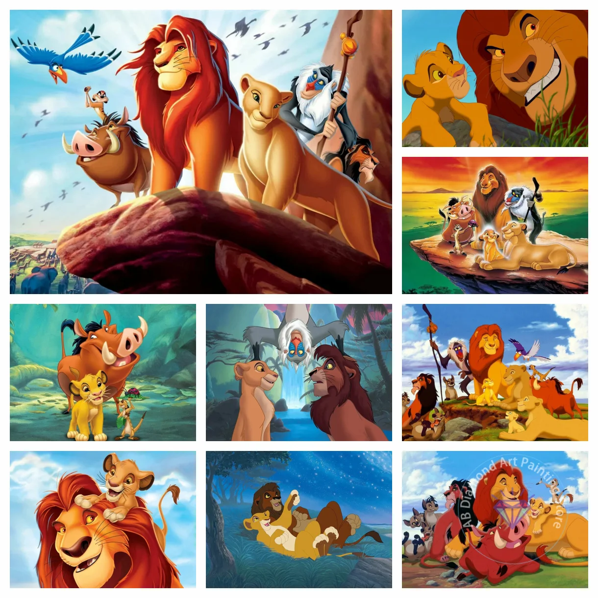 

The Lion King AB Diamond Painting Kit 5D DIY Diamond Embroidery Cross Stitch Handmade Art Gift Crafts Home Decor Gift