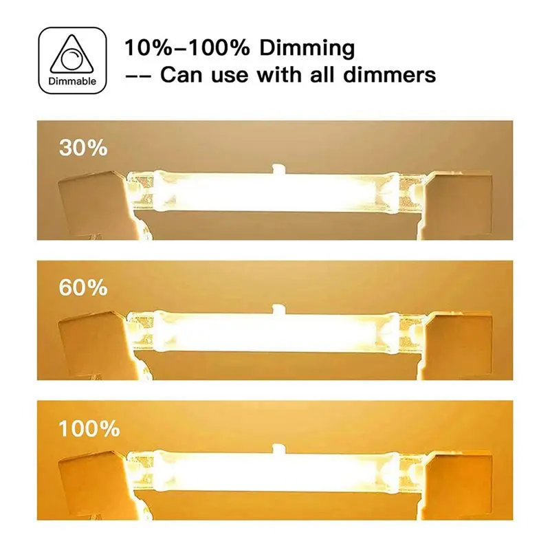 A95I-R7S Halogen Light Bulb 118Mm 200W 230V Halogen Rod R7S Halogen Bulb R7S Dimmable Halogen Rod Lamp Lights 36Pack