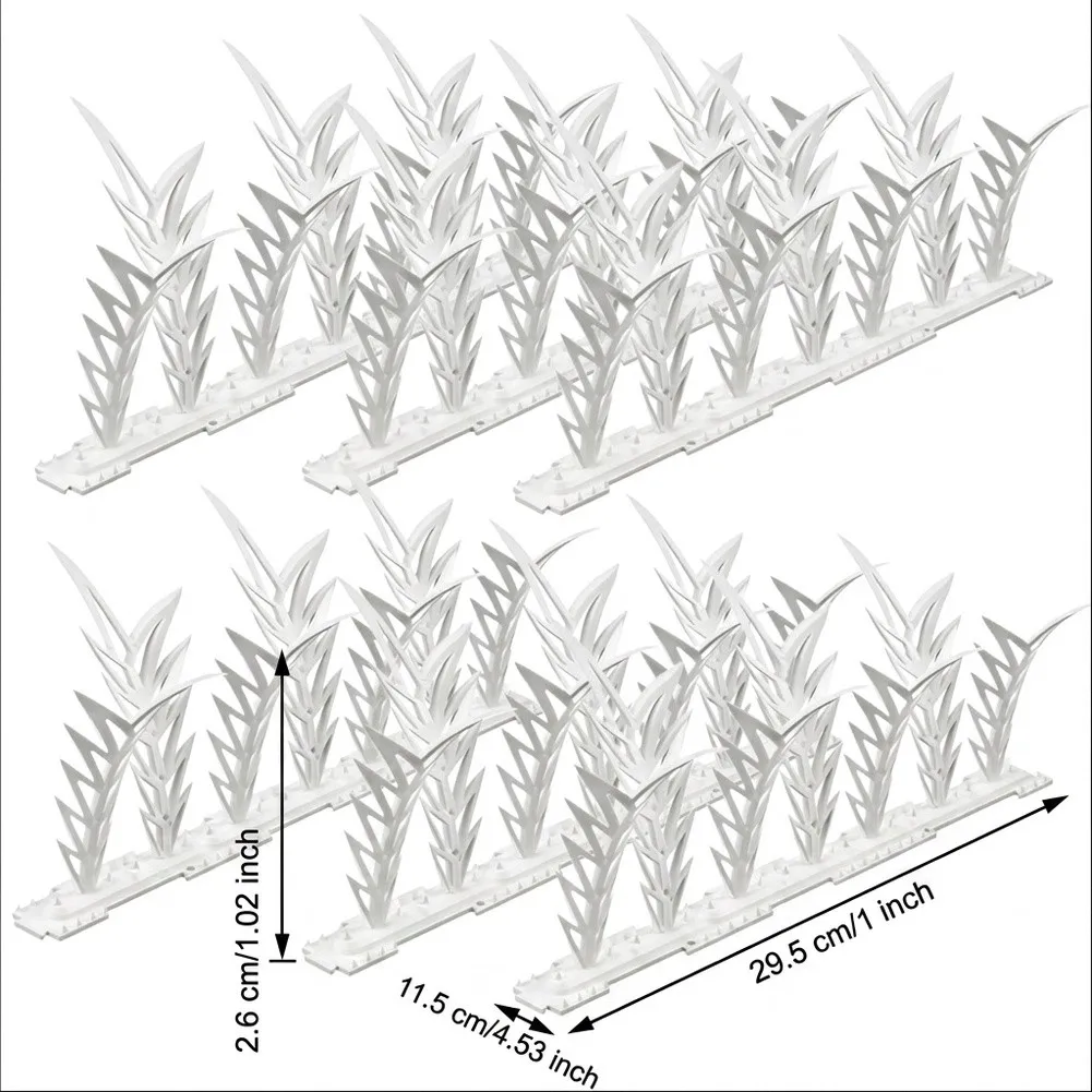 Non Toxic Plastic Bird Deterrent Spikes Designed in Branch Configuration for Roof Fence and Parapet Bird Management