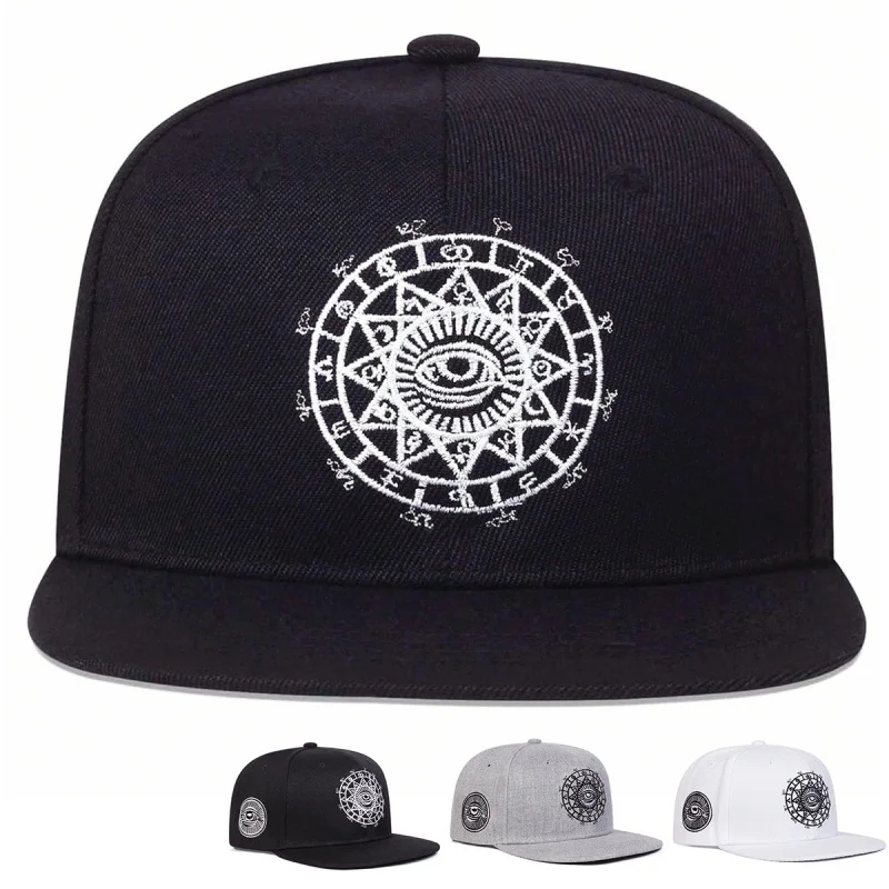 Fashion Fastball Cap The Eye of God Embroidery Hip Hop Red Snapback Hat For Men Women Adult Outdoor Casual Sun Baseball Cap
