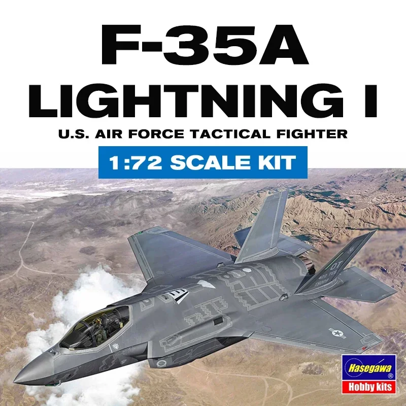 Hasegawa, Assembled Aircraft Model Kit 01572 F-35A Lightning II Fighter with Bracket 1/72 Scale