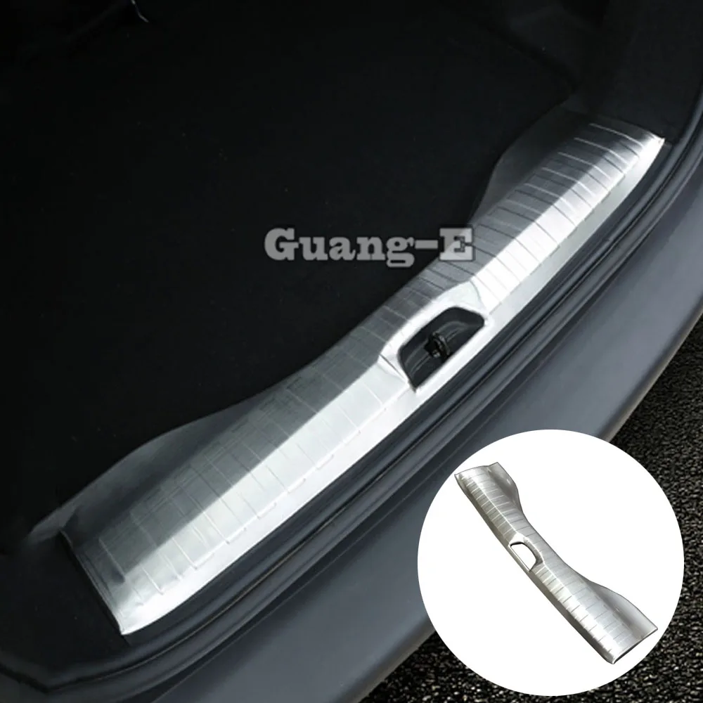 Car Stainless Steel Inner Built Rear Bumper Protection Trim Plate Lamp Pedal Trunk For Peugeot 2008 2014 2015 2016 2017 2018