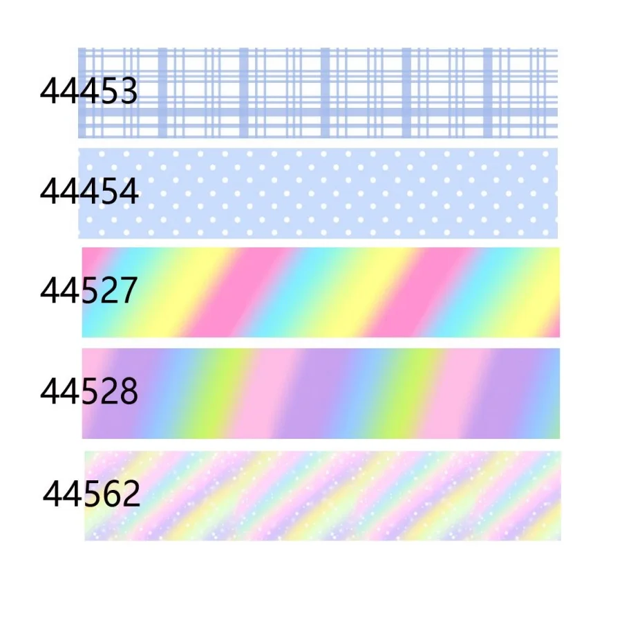 

50yards Rainbow Ombre Stripe Printed Grosgrain Ribbon Printed DIY for Hairbows Crafts Material Handmade Decoration Accessories