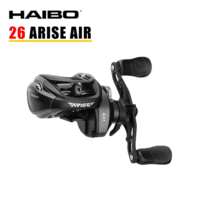 

Haibo 26 NEW ARISE AIR Micro Baitcasting Fishing Reel 142g 7.2:1 8.3:1 Carbon Fiber Frame & Side Cover 11B+1RB