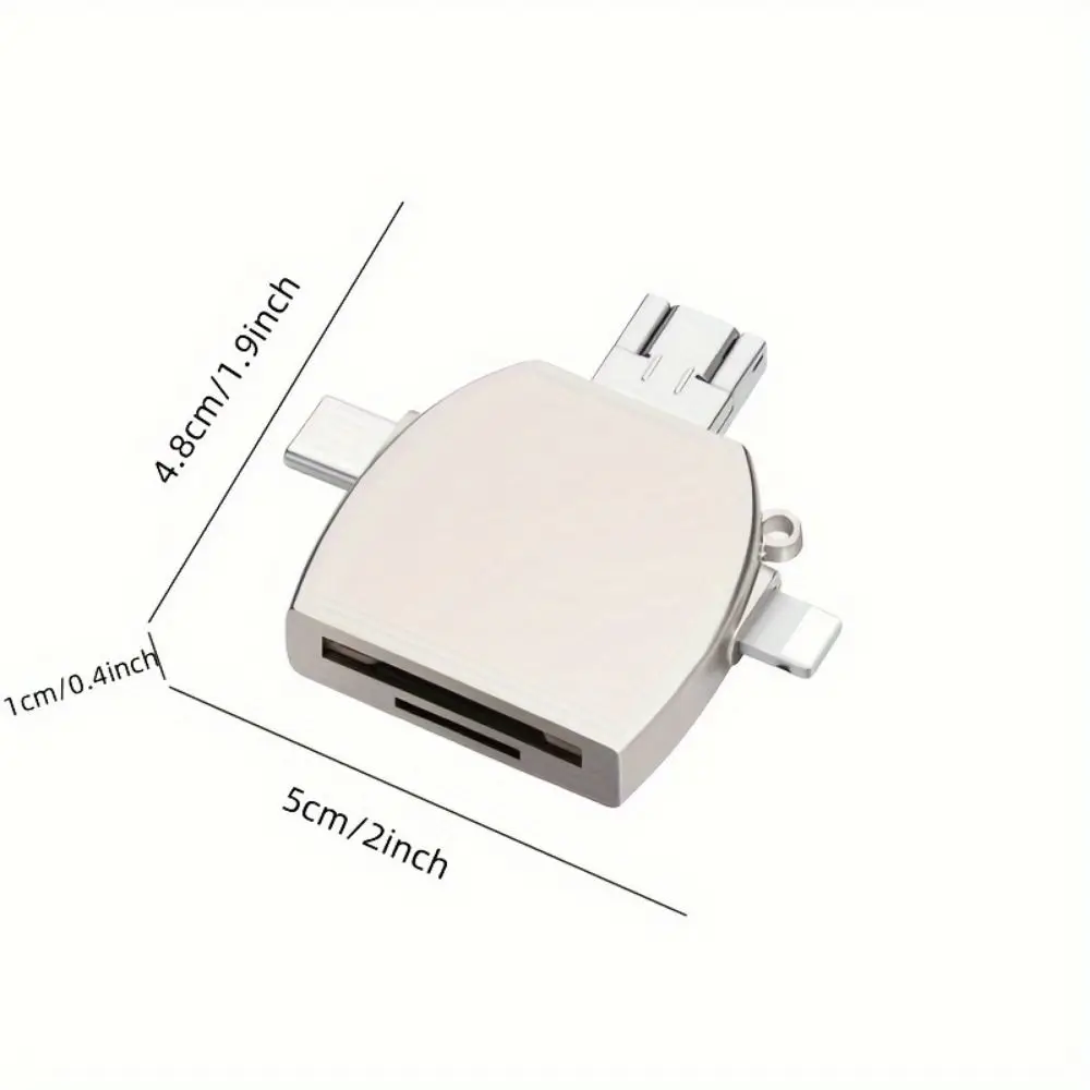 USB Multi-Function 5 in 1 Card Reader IOS Type C 5 in 1 OTG Converter Portable Compact 5 in 1 Otg Adapter image 6