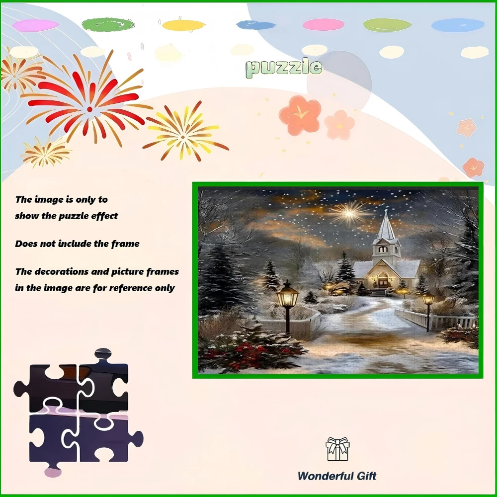 A 500/1000pcs Adult Puzzle Game, High Quality, a Fun Family Game for Stress Relief, Perfect for Birthdays, Christmas, Halloween view 4