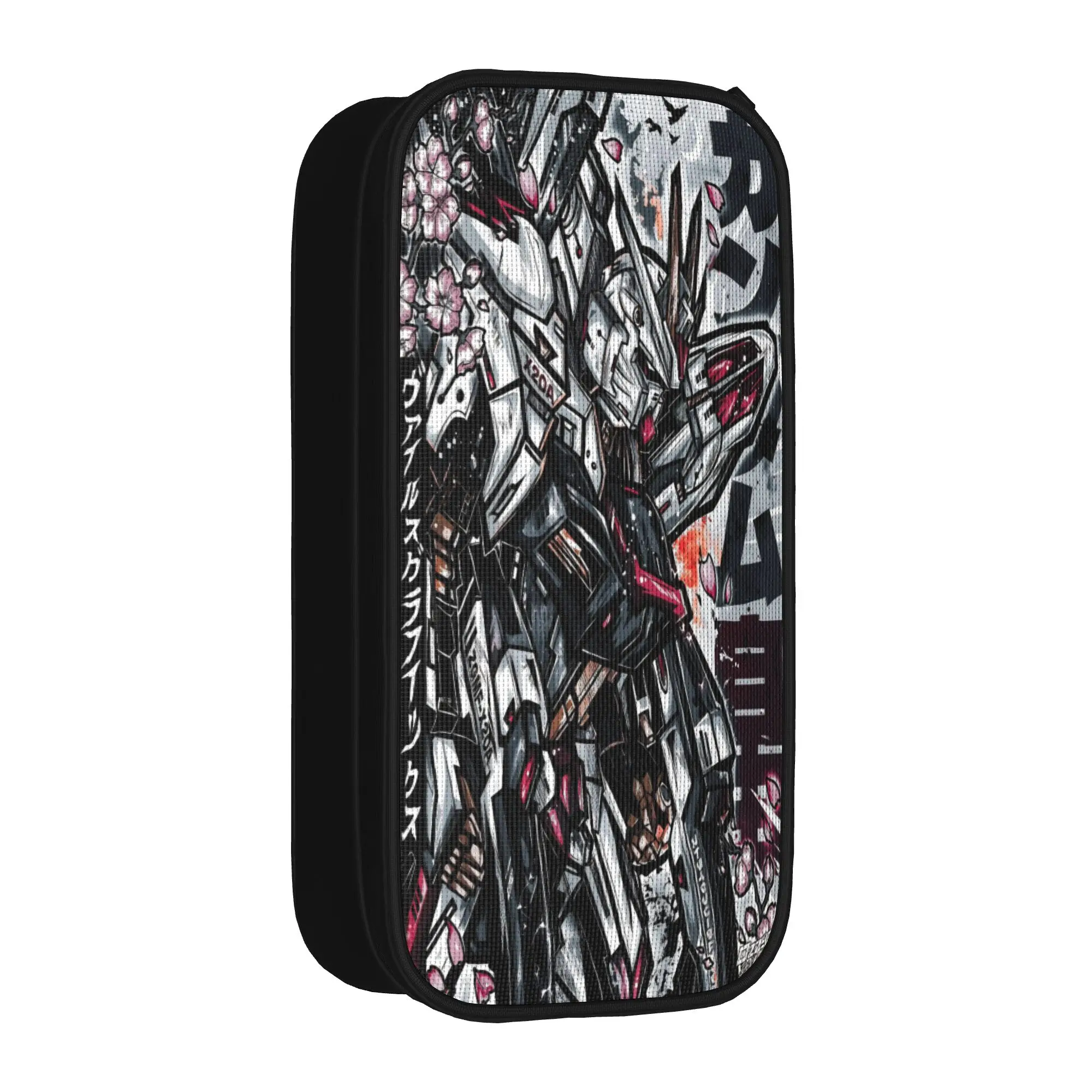 Classic mobile suit gundams Pencil Case  Pencilcases Pen Box for Student Big Capacity Bag School Supplies Gifts Stationery