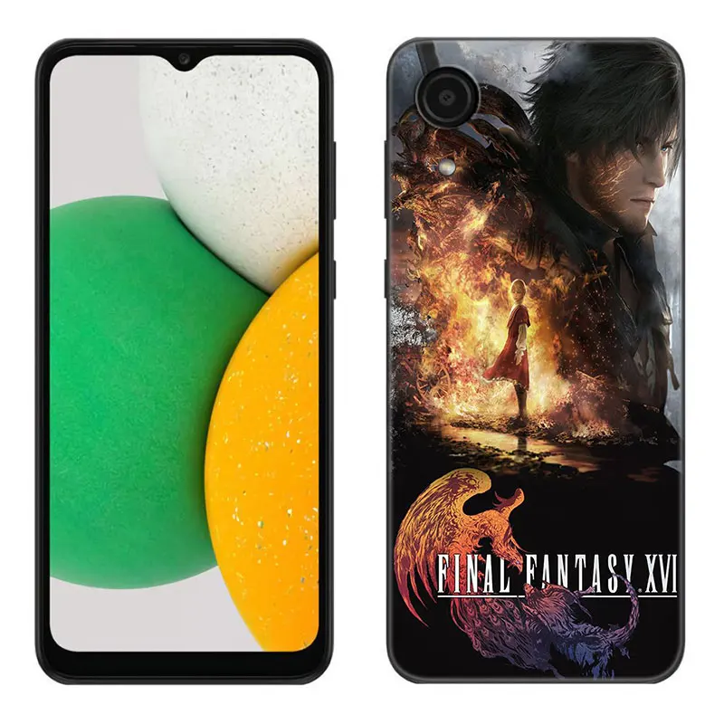 Game Final Fantasy Phone Case For Samsung Galaxy A01 A03 Core A04 E A02 A05 A10 A20 A21 A30 A50 S A6 A8 Plus A7 2018 Black Cover