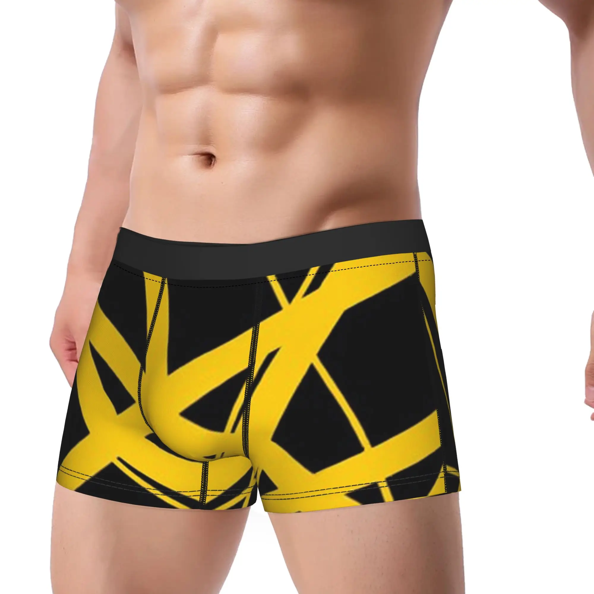 

Van Halen Vintage Brown In Lines Underwear Men's Boxer Brief Novelty Trunk Hot Sale Print Oversize Underpants