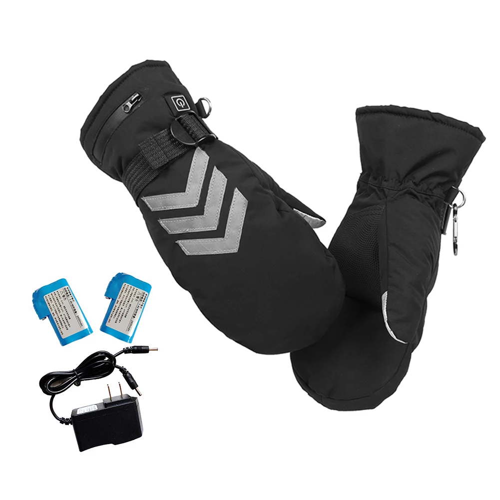 Guantes de calefacción eléctrica recargables, con batería de litio, para invierno, Camping, senderismo, esquí, pesca y ciclismo