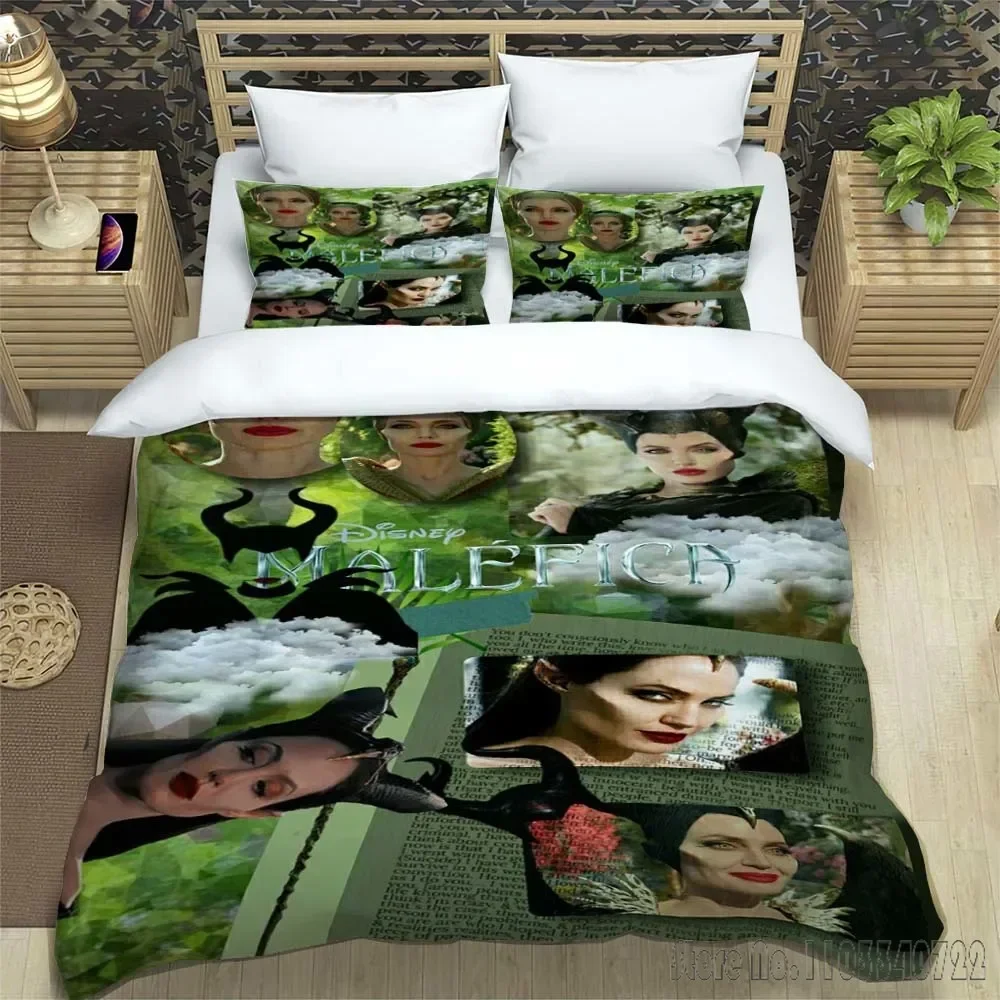 Disney Maleficent Pattern Love Child Duvet Cover Set HD Comforter Cover for Kids Bedding Sets Bedclothes Bedroom Decor