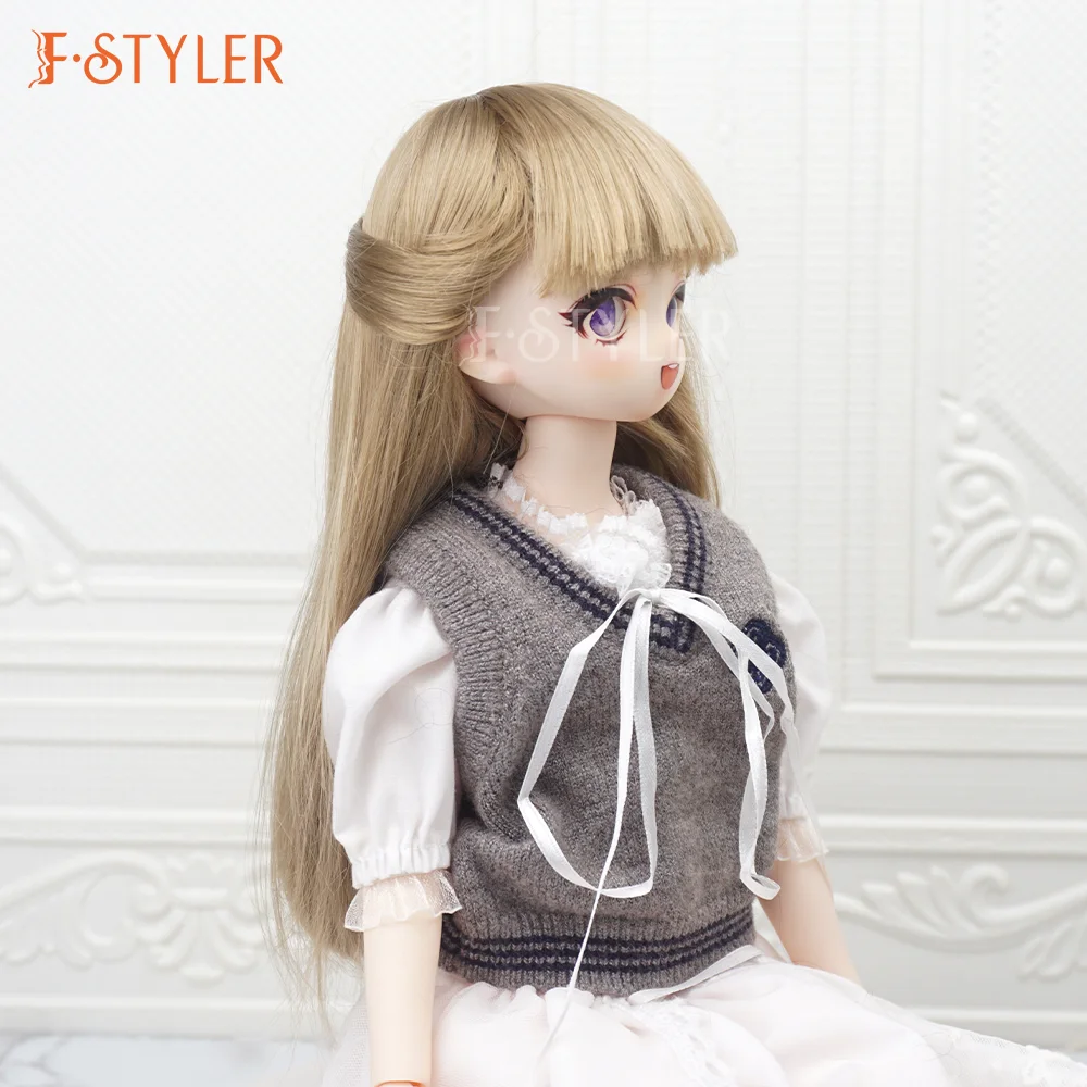 FStyler Doll Wig Long Straight Style BJD Doll WigSoft Synthetic-Mohair Various Colors Hair Accessories Customization1/3 1/4