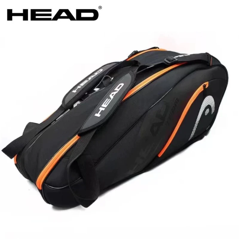 HEAD Tennis Rackets Bag Large Capacity 6 PK Hard Shell Sports Bag 9 Badminton Racquets Backpack Men Women Tennis Squash Padel