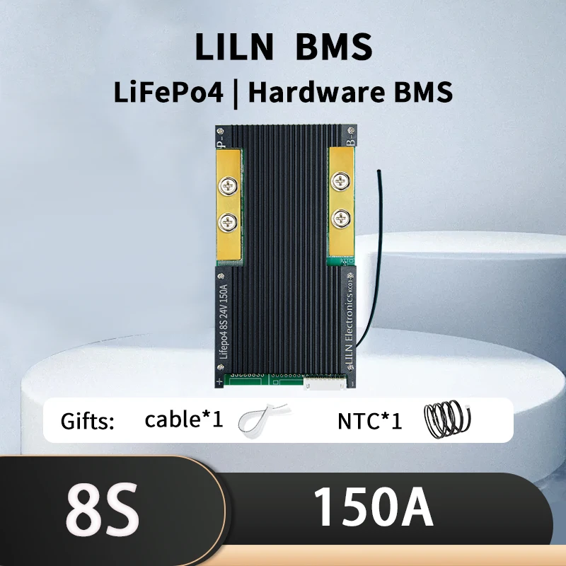 

LILN Hardware BMS Lifepo4 8S 24V 150A BMS Battery For Energy Storage Electric Scooter Bike RGV Golf Car Cleaning Car Tourist Car