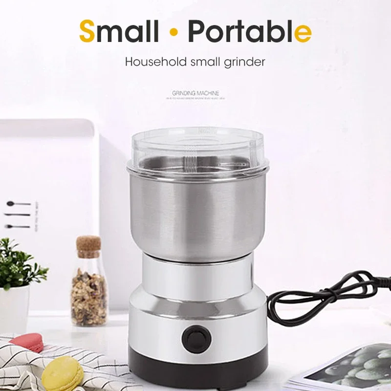 400W Food Coffee Grinder Electric Portabl Household Pepper Legumes Bean Grinding Machine Stainless Kitchen Grain Chopper Tool