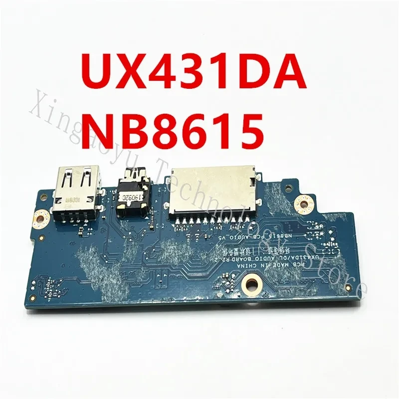 Original FOR Asus UX431DA UX431DL UX431FAC USB Small Board Audio Interface SD Card Slot NB8615 100% Perfect Test