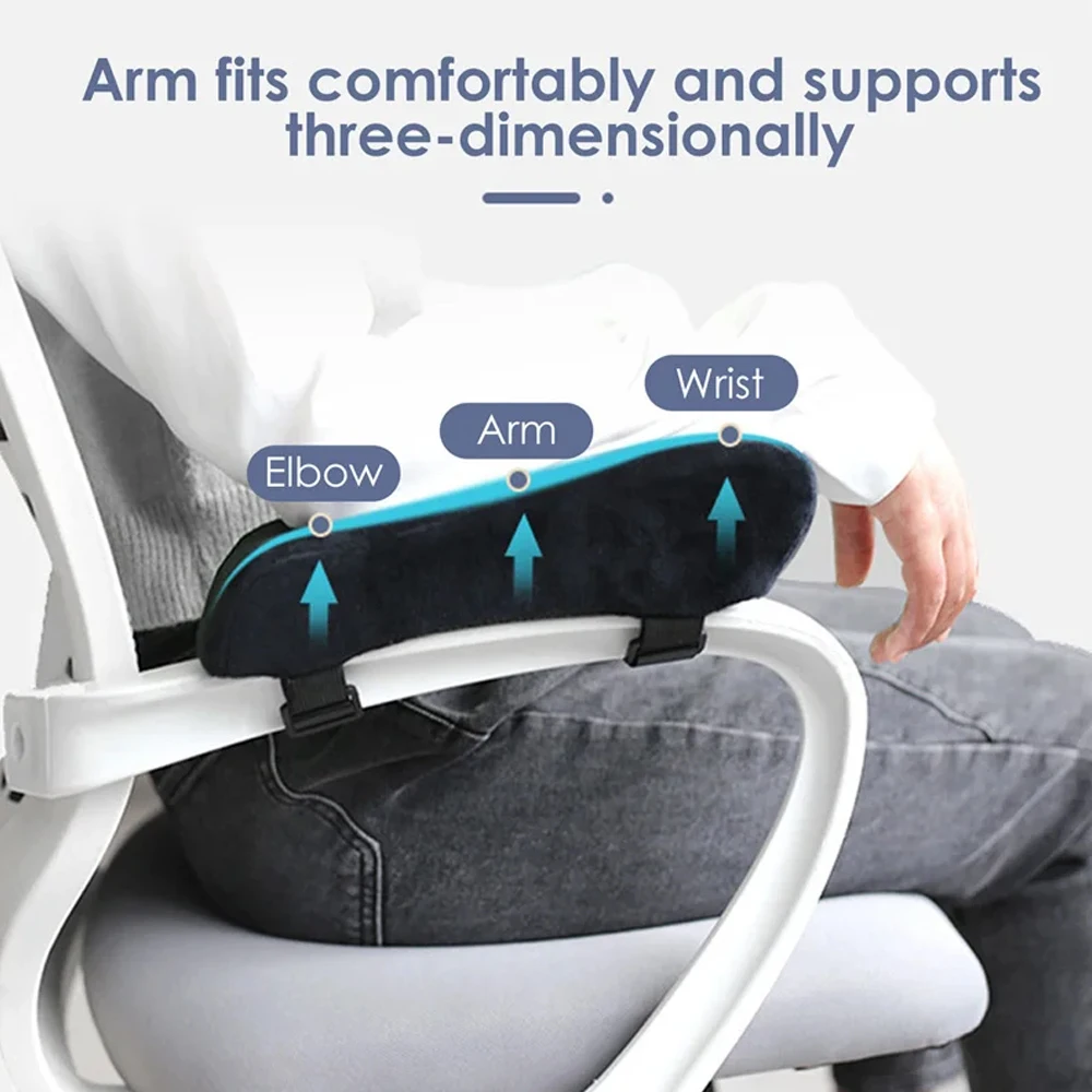1Pcs Ergonomic Armrest Pads- Office Chair Arm Rest Cover Pillow - Elbow Support Cushion for Computer, Gaming and Desk Chairs