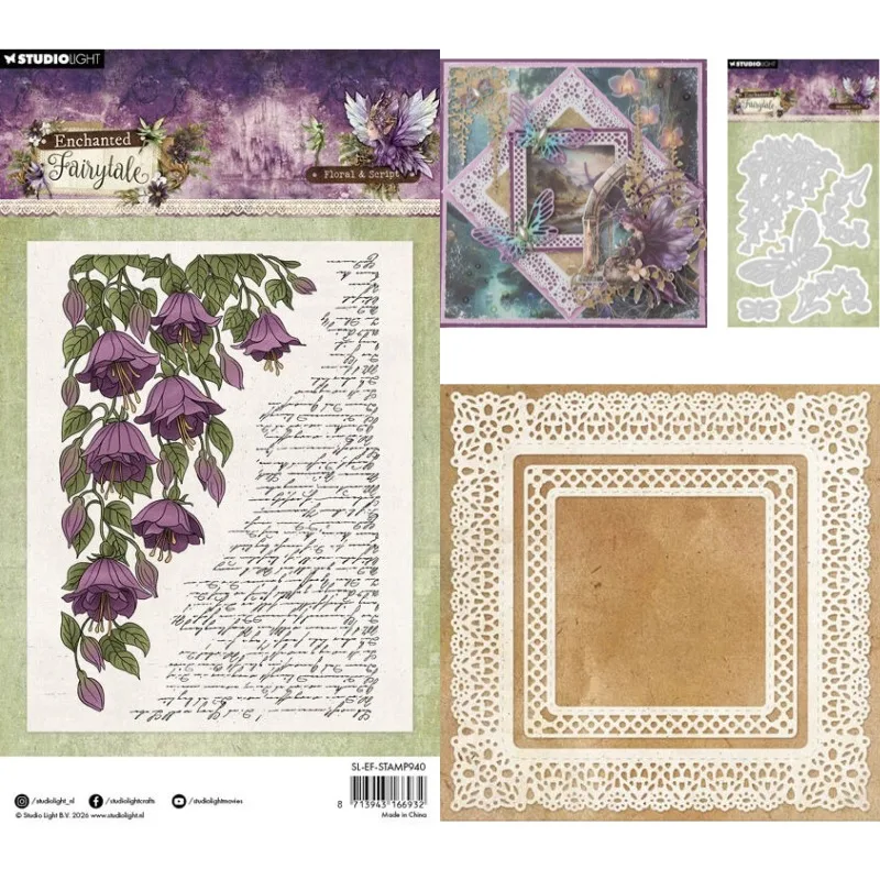 Magic Fairy Tale Floral & Script Stamps And Dies Stencil New Arrival 2026 Scrapbook Diary Decoration Stencil Embossing Template