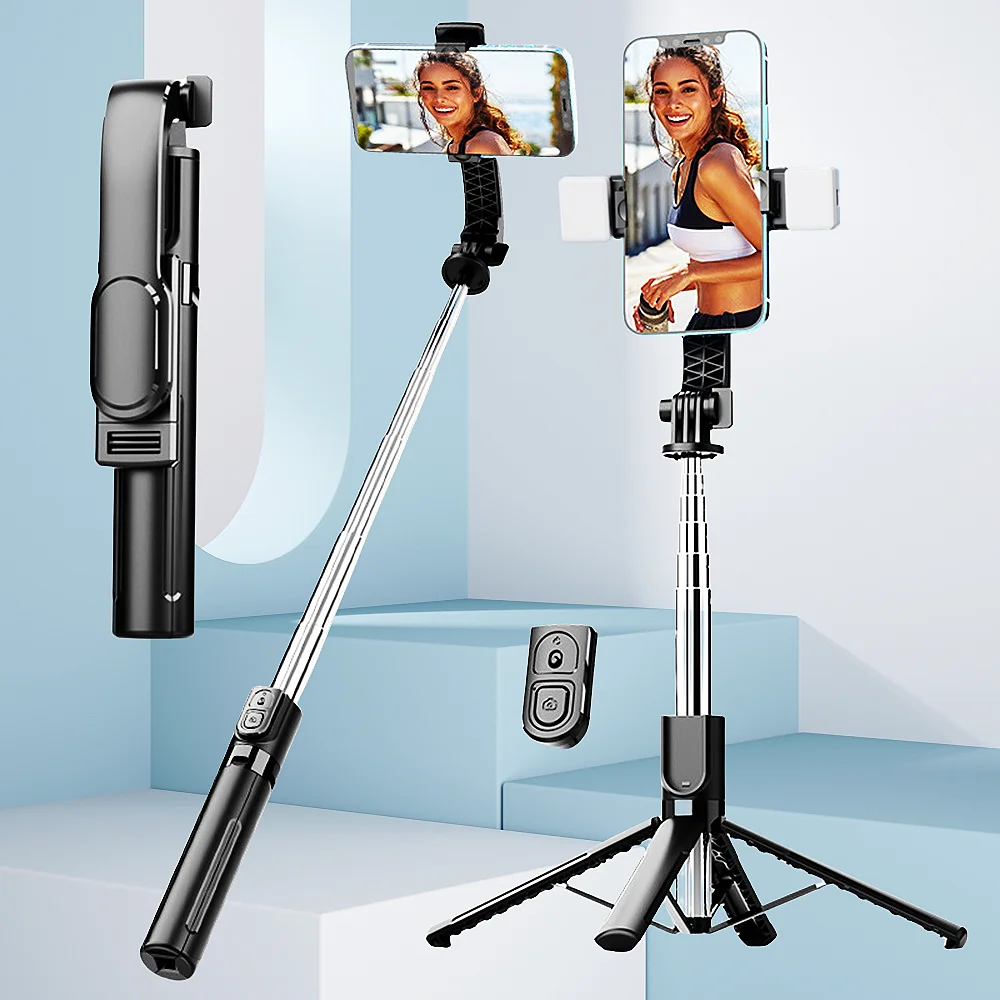 2025 Portable selfie four tripod wireless remote control Mobile phone holder for video recording recording and live streaming