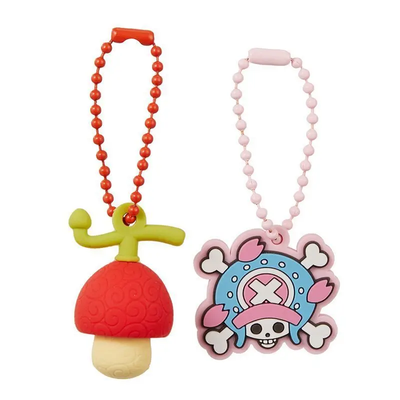 قطعة واحدة الشيطان الفاكهة ثلاثي الأبعاد الاقتران قلادة المفاتيح الكرتون لوفي المفاتيح المروحية روبن بروك لعبة هدية عيد ميلاد #4