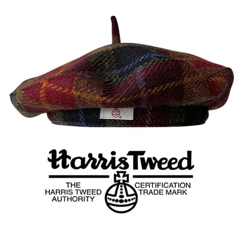 Harris Tweed Beret 100% Pure Wool Painter Cap British Retro Style Soft Comfortable All Match Beanie Hat