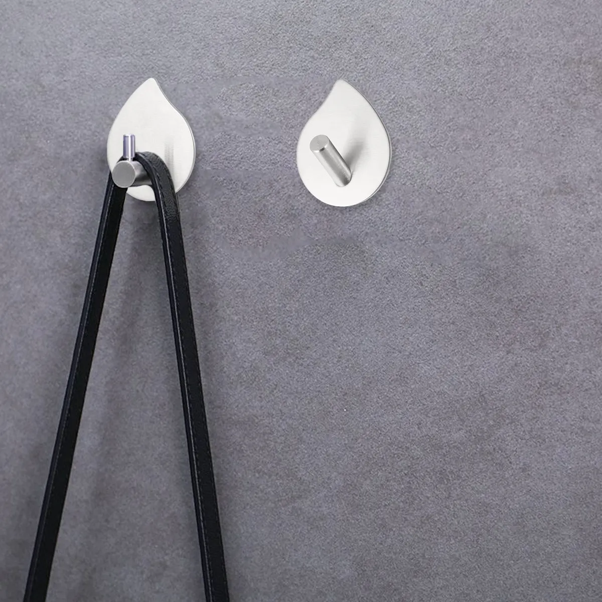 

4Pcs Stainless Steel Hooks Heavy Duty Adhesive Wall Mounted Hook Easy Install No Marks for Rental House Office Door Towel Bag