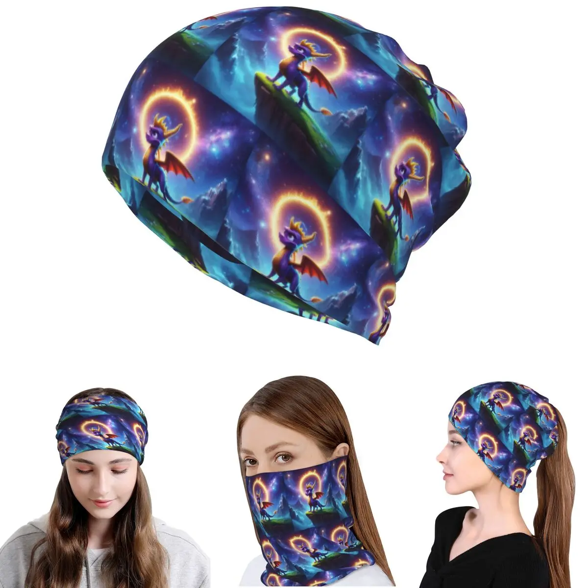 

Ice Spyro Bandana Neck Gaiter Wrap Scarf Multi-use Headband Beanies Hat Unisex Adult All Season