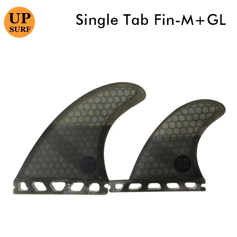 Upsurf Surfboard Fin Future Size M+GL Grey Color Quad Fin  Fiberglass Honeycomb Single Tabs Fin Sup Accessories