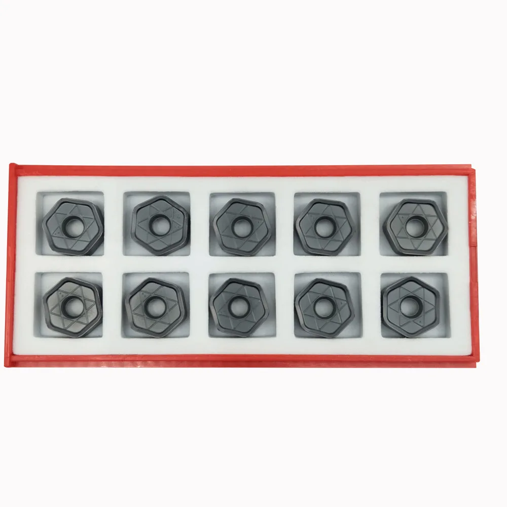 

10PCS HNMU 0906ANSN ZM2125 Hexagon Carbide Milling Inserts Turning inserts PVD Coated Lathe Indexable inserts