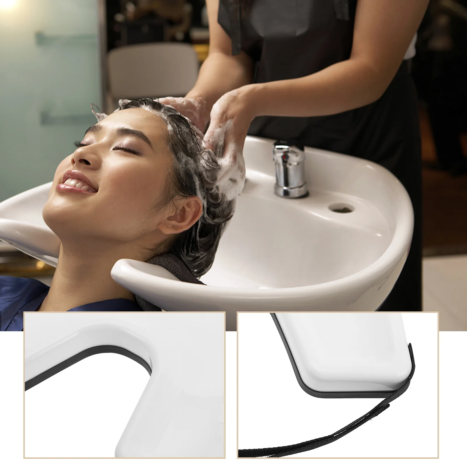 

Durable Portable Plastic Shampoo Hair Washing Tray Salon Comfortable Neck Support for Home Use Salon Hair Washing Tray