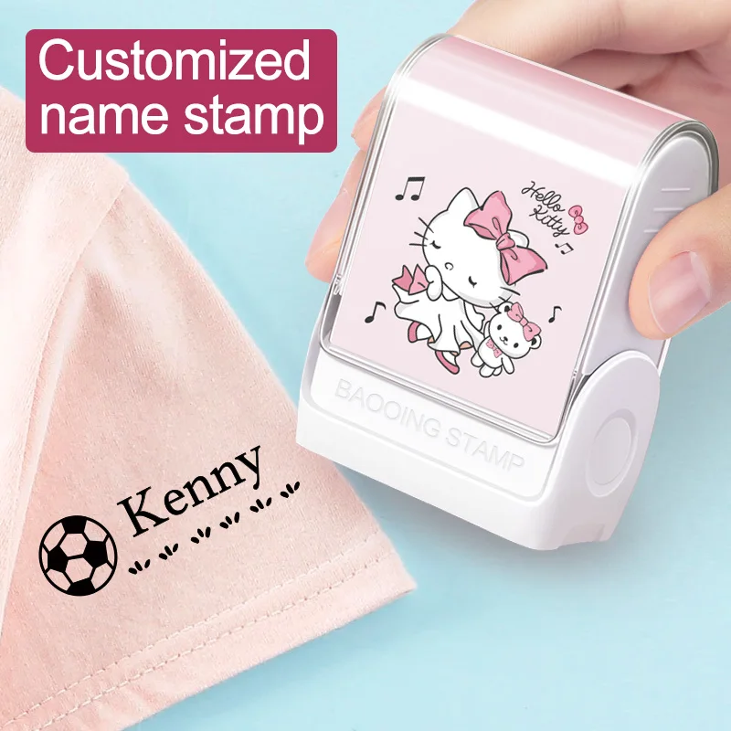 

Hello Kitty Custom Name Stamp,Waterproof Self-Inking Signature Seal for Back to School Christmas Gifts,School Supplies Sorting