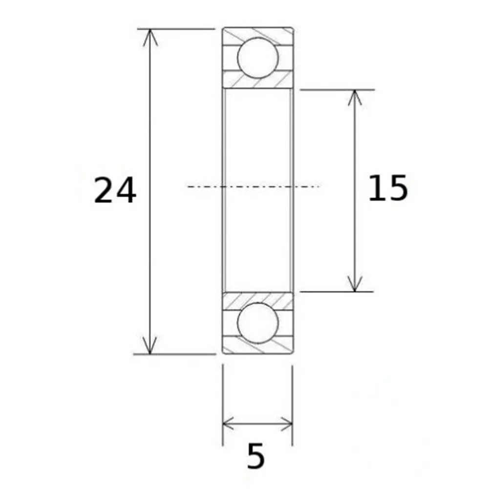 

Rubber Sealed MTB Bike Ball Bearings Choose Size Rubber Sealed Bearings for MTB and Road Bikes 15x24x5mm 2/10 pcs