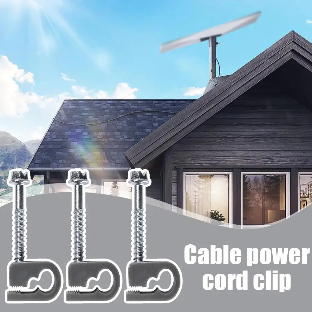 Cable Routing Kit With Screws Clamps 20pcs Wire Management Shock Cable Fixing Cable Clips Self-adhesive Clamps Anti-electri O8e3