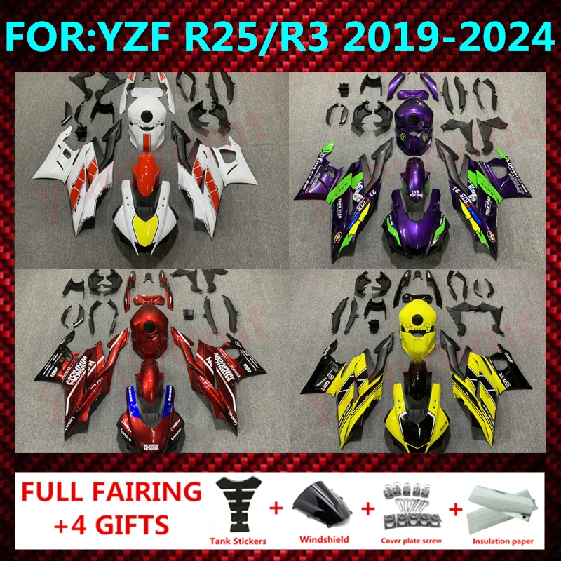 Motorcycle full Fairing body kit fit for Yamaha R3 19-24 R25 2019 2020 2021 2023 2024 bodywork Injection mold Fairings kits zxmt