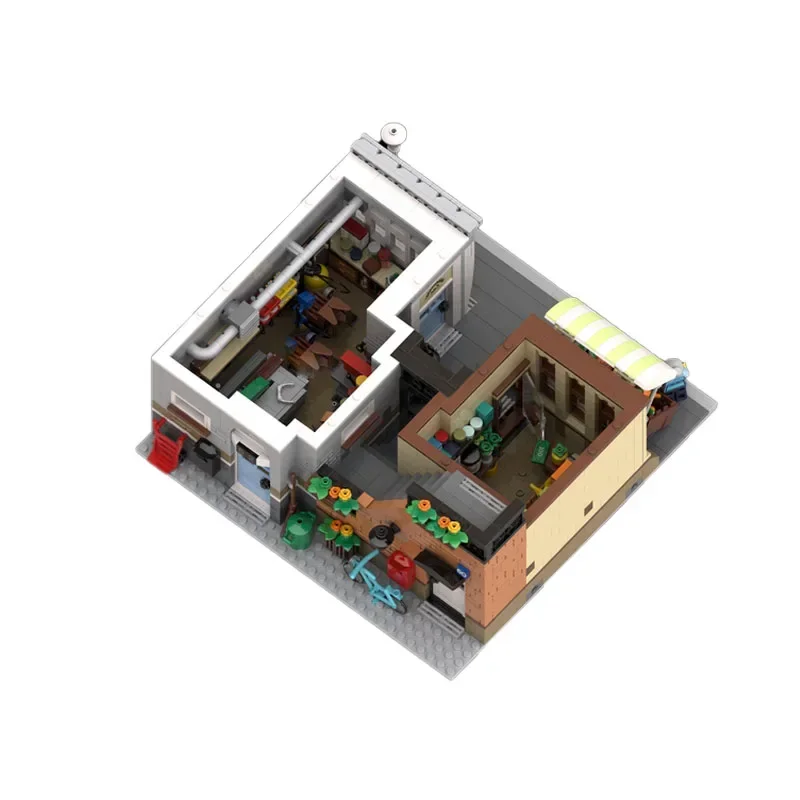 

MOC-59472 City Street View Carpenter's Shop Building Blocks Model 3627 PartsMOC Creative Boys' Birthday Building Blocks Toy