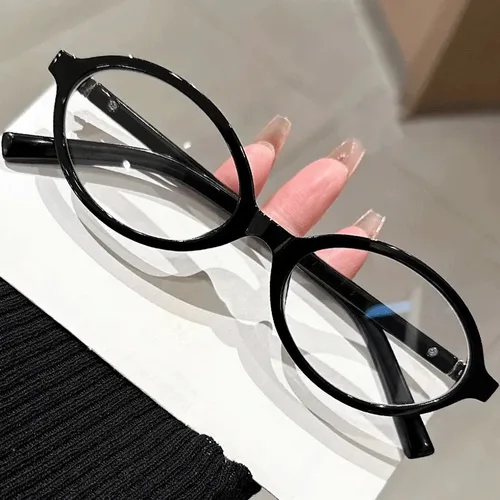 Gafas ovaladas Retro Y2K para mujer, gafas con montura pequeña, gafas con bloqueo de luz azul, gafas ópticas de lectura por ordenador para mujer