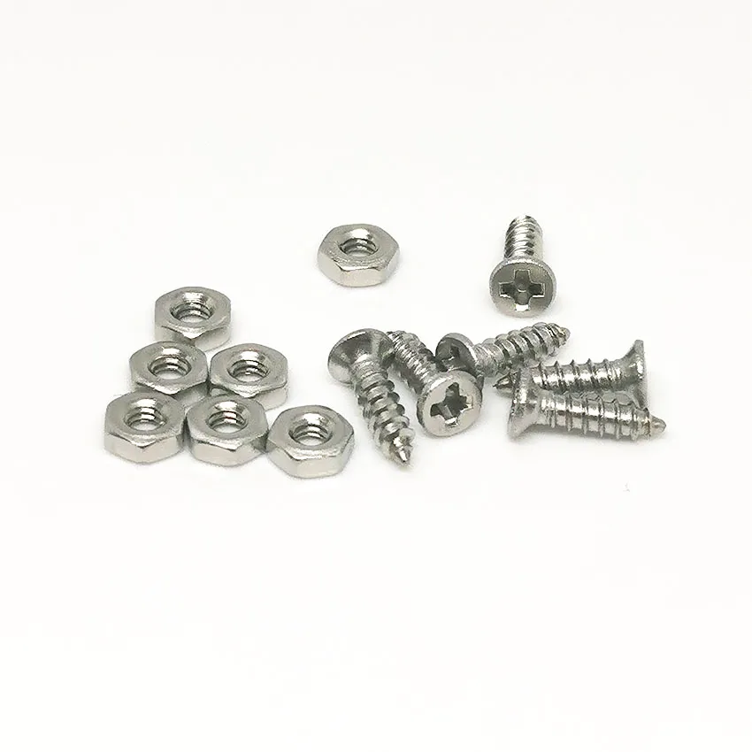 50/100 Uds M2 304 Acero inoxidable ultrafino Cruz Phillips Ultra fino bajo cabeza de oblea plana tornillo de madera autorroscante