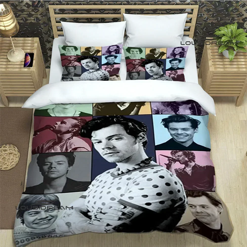 Singer H-Harry-Styles Bedding Sets exquisite bed supplies set duvet cover bed comforter set  bedding set luxury birthday gift