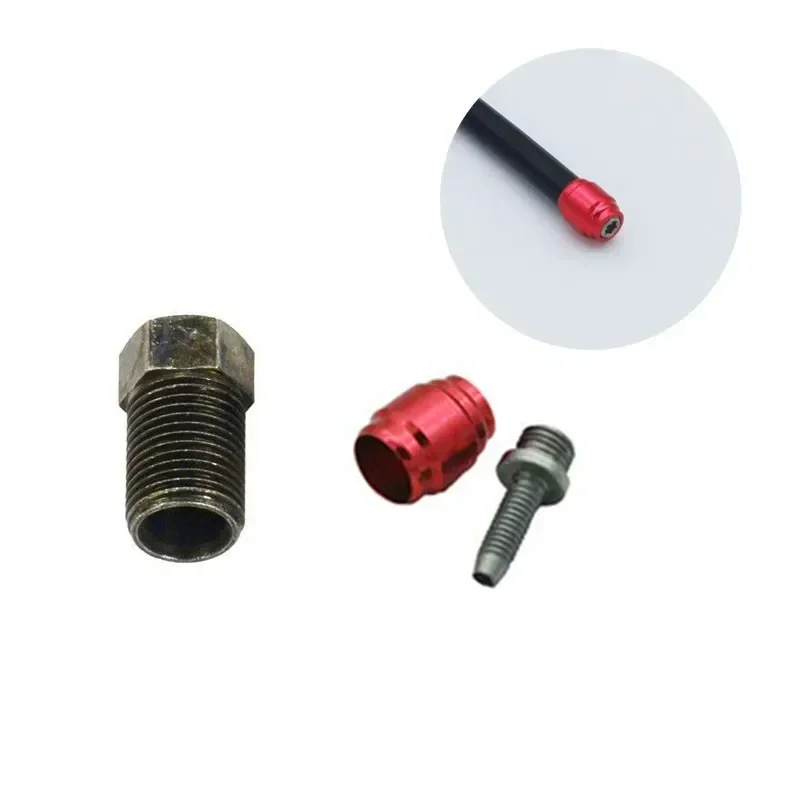 AliExpress NONE Bicycle Disc Brake Hose Barb Insert + Olive + Connecting Nut Set For-SRAM Avid Cycling Hydraulic Brake Hoses Spare Parts