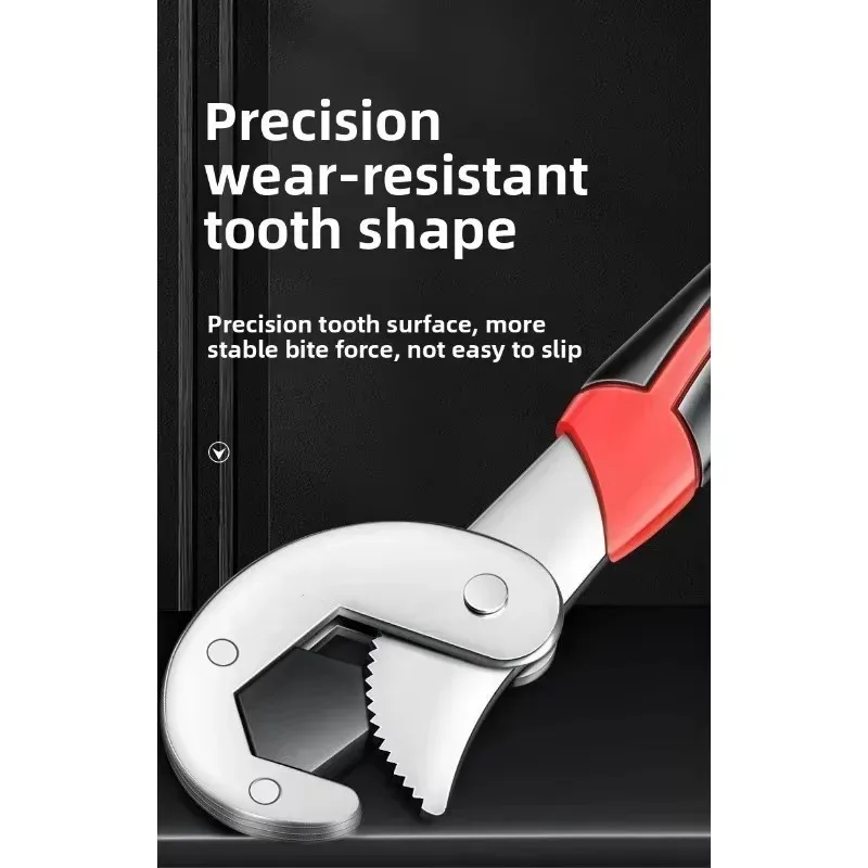 Jeu de clés universelles multifonctions auto-ajustables, 2 pièces, nouveau pour la réparation et l'entretien ménager des tuyaux à poignée rapide