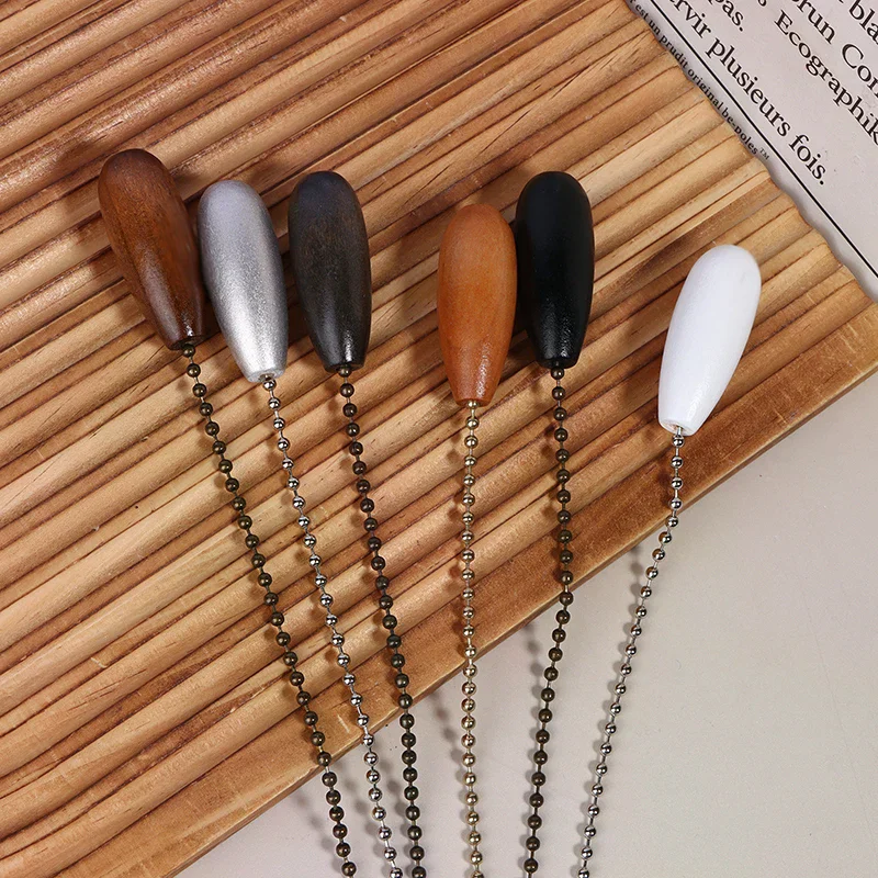 Ceiling Fan Chain Pulls Wooden Pull Chain Pendant Rope Extension Pull Chain Easy Install Removal For Ceiling Light Lamp Fan